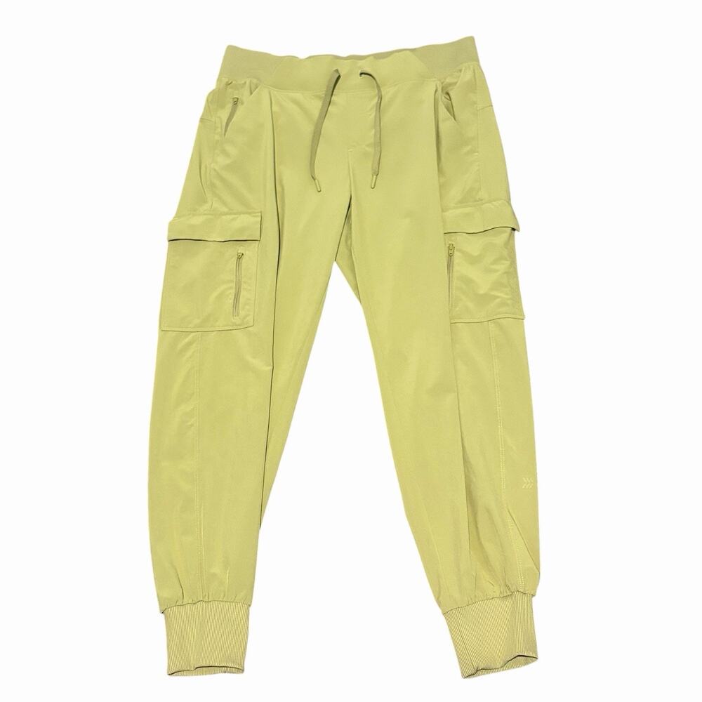 All In Motion Women's Jogger Pants Size Medium Silky Pull On Green Pockets